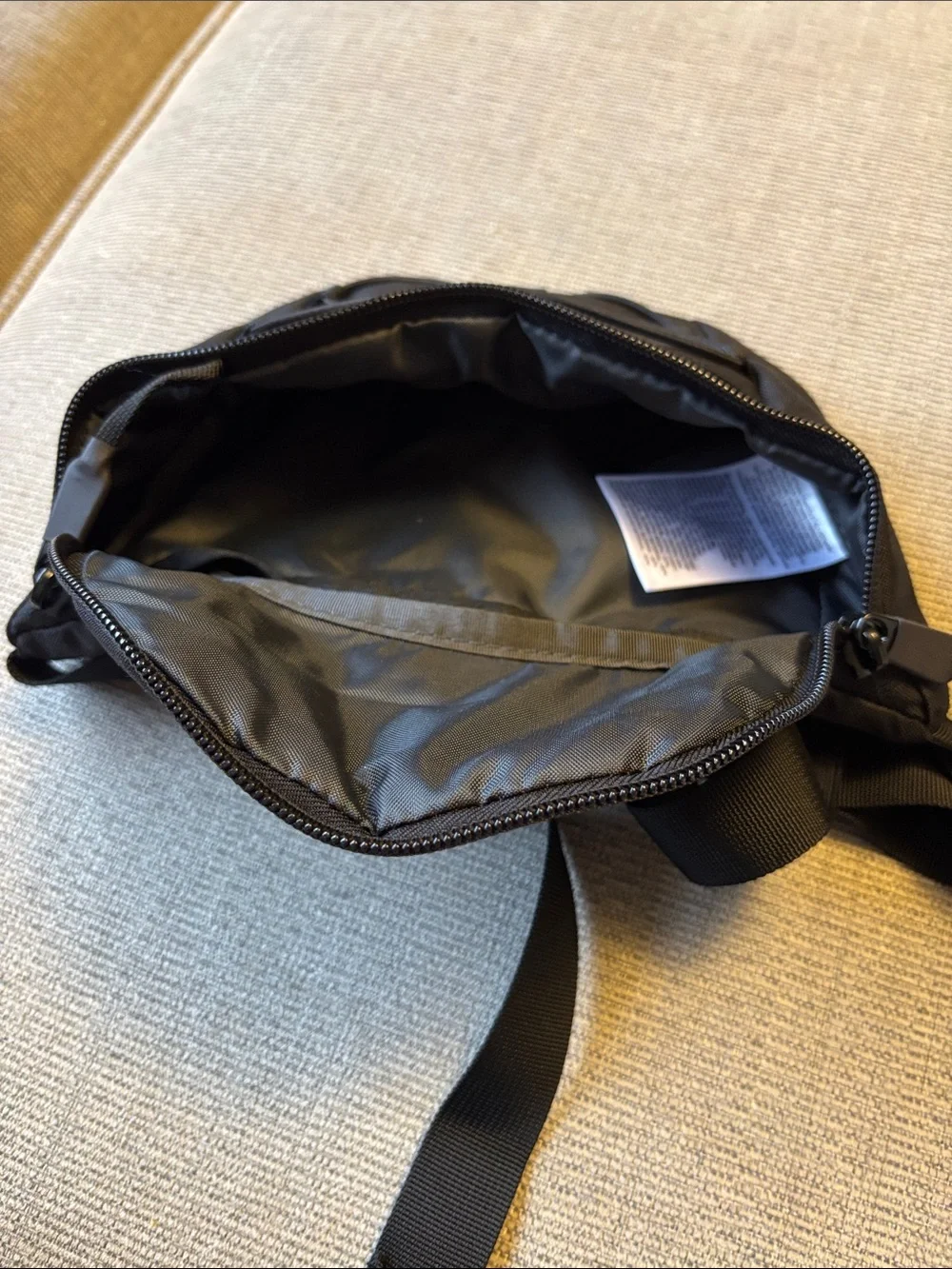 The North Face Black Belt Bag with White Logo